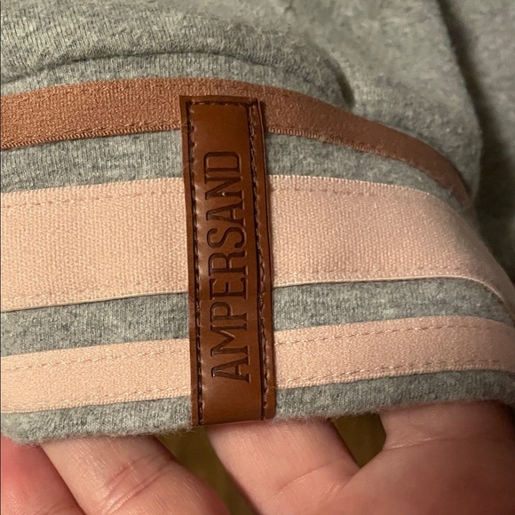 AMPERSAND AVE Gray Hoodie with Pink Accents - Picture 6 of 7